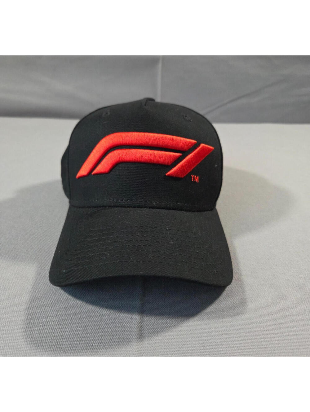 Formula 1 F1 Mens Black Hat Red F1 Embroidery Adjustable Strap Racing